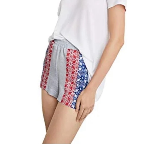 BCBG MaxAzria Ella Printed Boxing Short in Cobalt Blue Multi. Women’s Medium - Picture 2 of 6